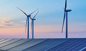 WVU LAW - stock photo of wind turbines and solar panels