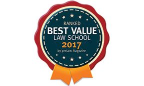 WVU Law - preLaw Best Value badge 2017