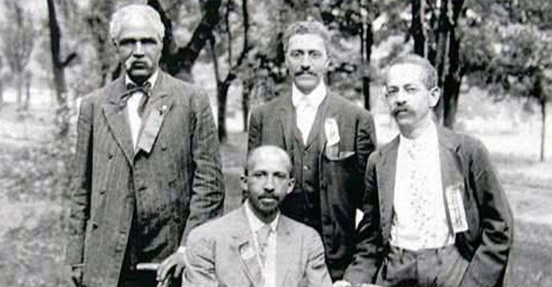 WVU Law - Niagara Movement leaders W. E. B. Du Bois , JR Clifford, Lafayette M. Hershaw, and Freeman H. M. Murray at Harpers Ferry.