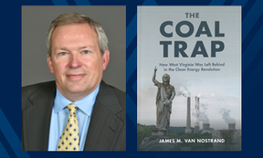 James Van Nostrand and the cover of The Coal Trap