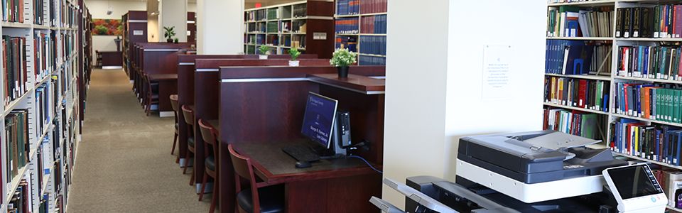 WVU Law library study carrels