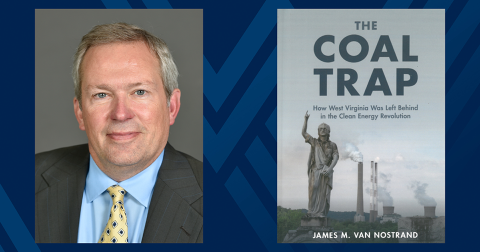 WVU law professor James Van Nostrand and his book's cover